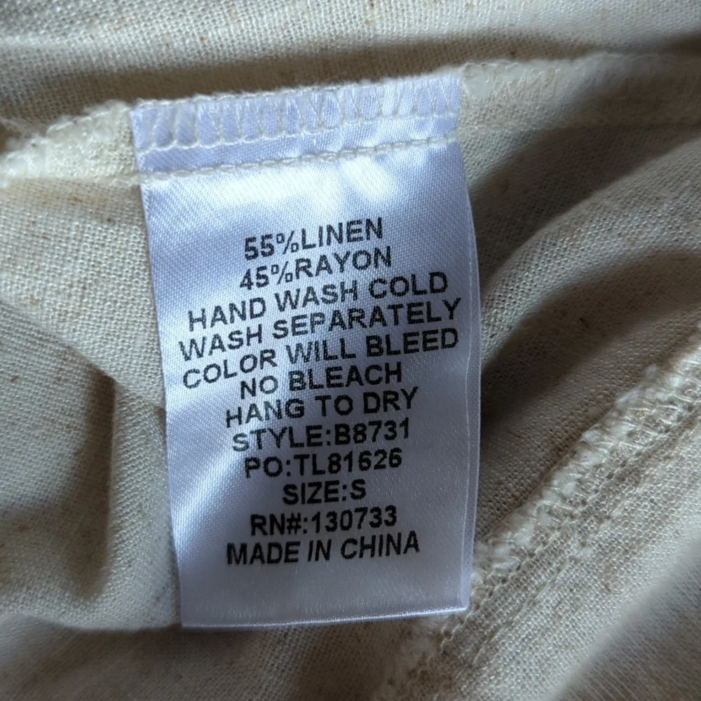 NWT Umgee Linen Blend Fray Hem Sleeveless Top - Picture 10 of 10